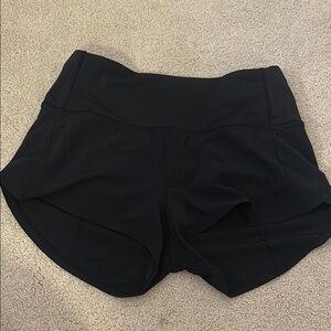 Lululemon Athletica Black High-Waisted Speed Up’s 2.5”